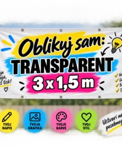 Transparent 3x1,5m - OBLIKUJ SAM