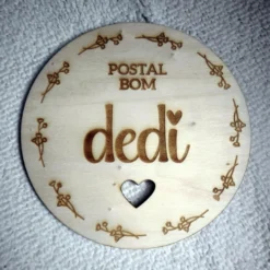 Lesena oznanitvena kartica - Postala bom babi - dedi-2