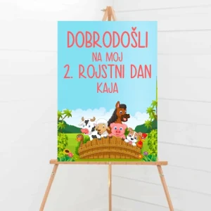 Tabla dobrodošli na rojstni dan - otrok-3
