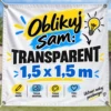 Transparent 1,5x1,5 m – OBLIKUJ SAM