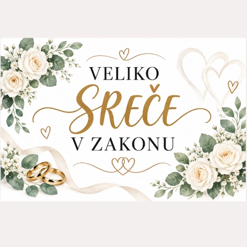 Transparent za poroko - veliko sreče v zakonu